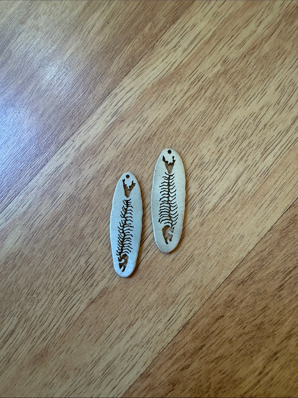 Handcrafted Fish Skeleton earrings